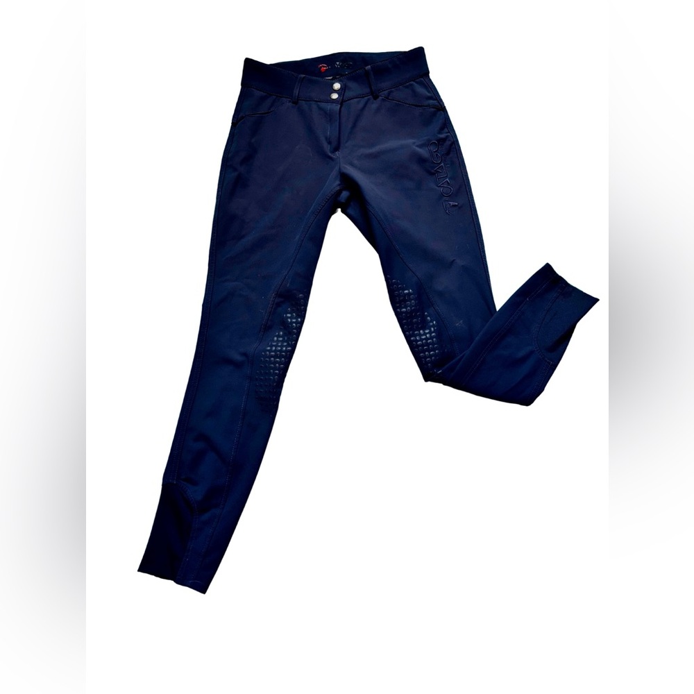 Catago Equestrian Navy Blue Knee Patch Breeches Women’s Size 28 Riding Pants